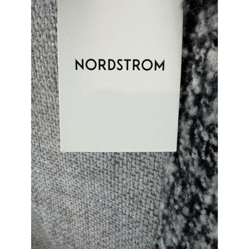 Nordstrom Sweater Vest Women's Small Black Ivory New Merino Wool Marl Knit - Picture 6 of 10